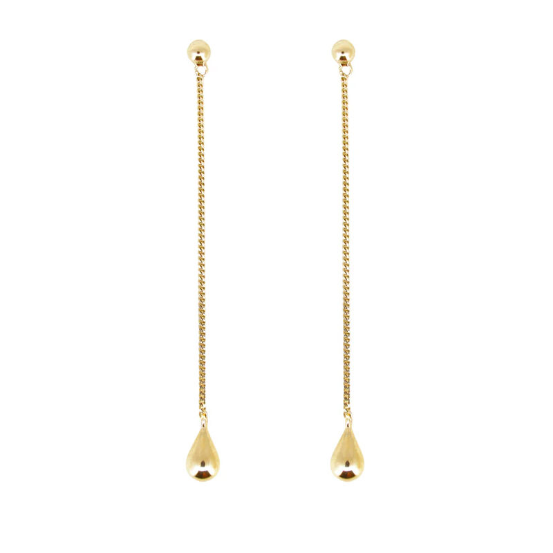 Boh Runga Droplet Drop Earrings Gold Plate image number 0
